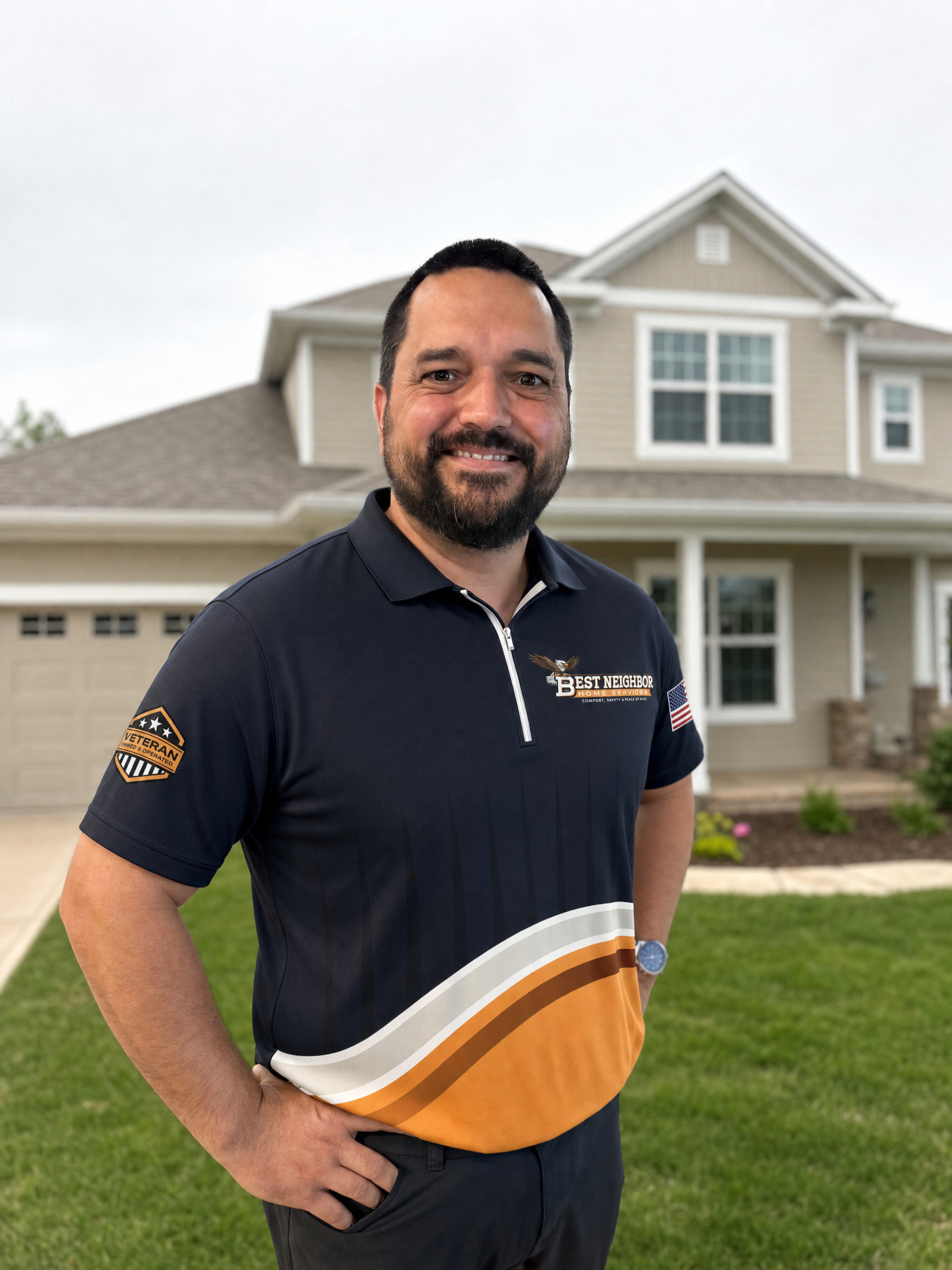 Best Neighbor Home Services veteran HVAC technician ready to repair AC in North Texas